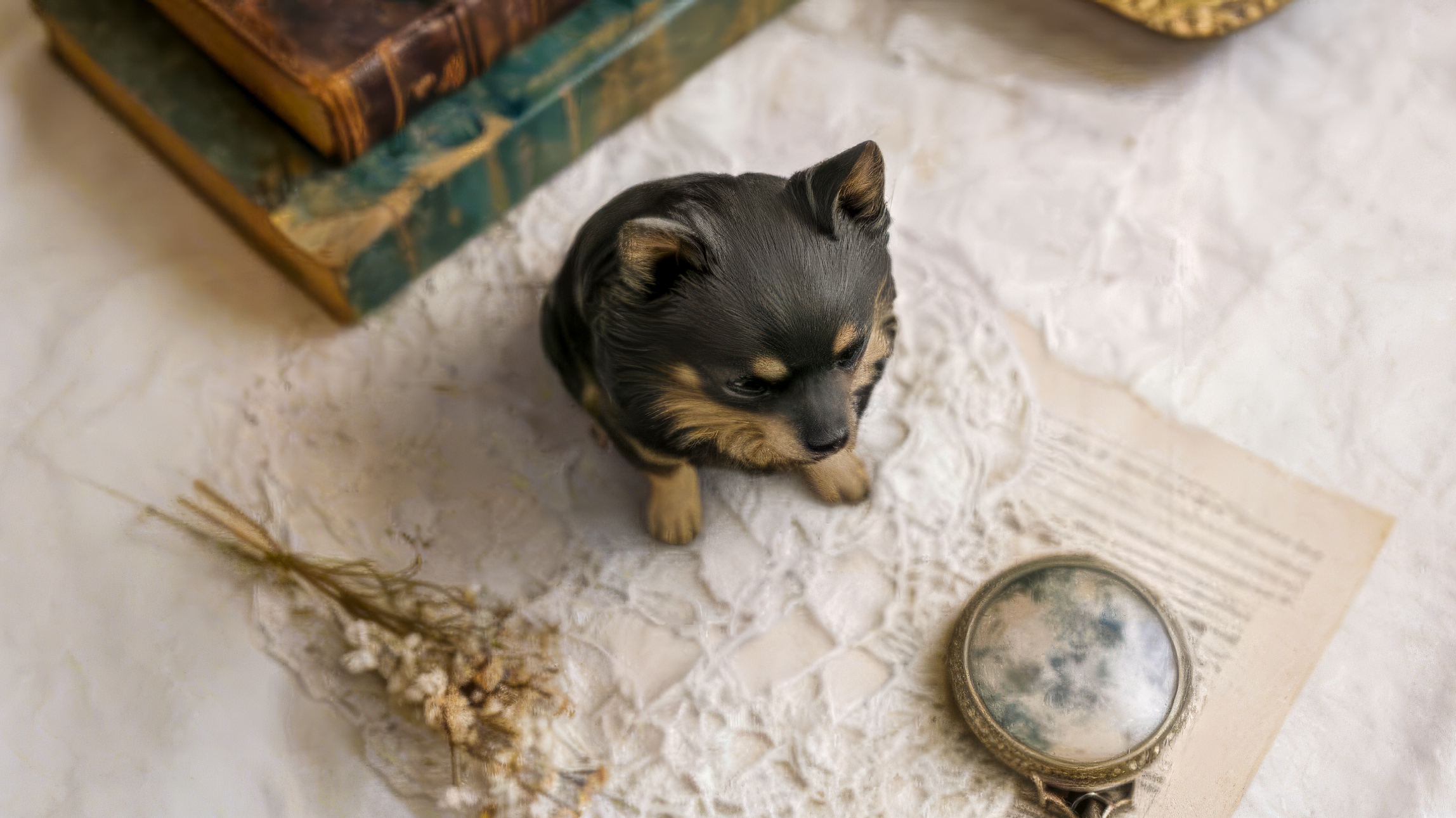 黒い犬のフィギュア